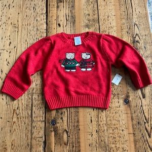 Wonder kids holiday plaid bears sweater size 24M NWT girls
